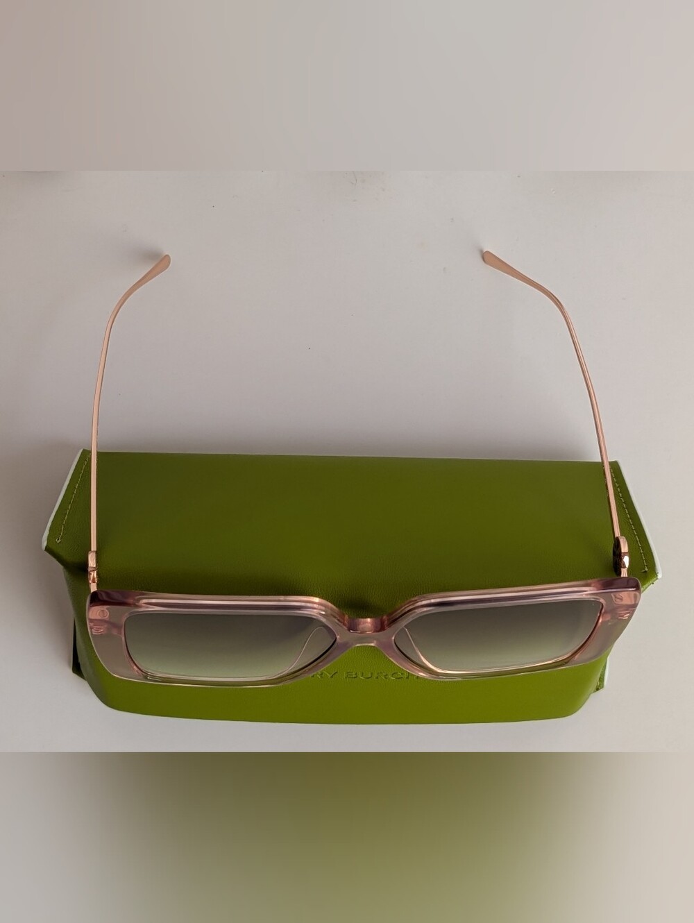 Tory Burch TY7205D Oversized Square Pink Gradient Sunglasses 56mm NIB - Picture 12 of 15
